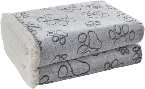 Vista 20 de Manta impermeable calmante para gatos de interior, manta suave y silenciosa de felpa para mascotas, manta gruesa de piel sintética de 500 GSM
