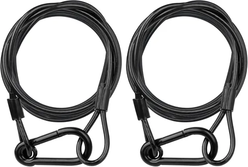 Vista 9 de Cable de seguridad de iluminación con bucles (paquete de 6), cable de seguridad de luz de etapa de carga de 55.1 lbs, cadena de seguridad negra