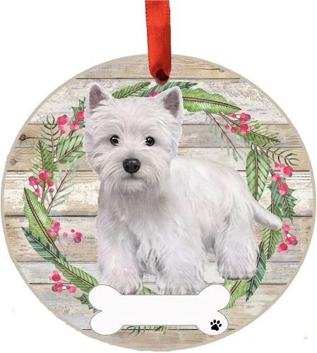 Vista 8 de E&S Imports - Adorno de bulldog – E&S Pets – Personalizable – Regalos para perros – Adorno redondo de cerámica con acabado esmaltado – Decoración