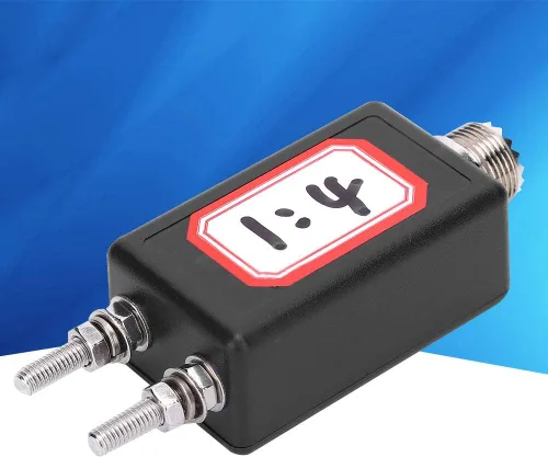 Vista 4 de Balun HF para antena QRP Mini Impedancia al aire libre Match para SDR Transceptor Estación de radio de onda corta (1:4)