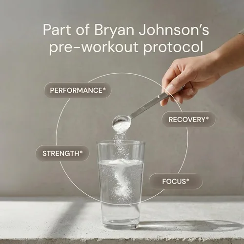 Vista 3 de Blueprint Bryan Johnson Monohidrato de creatina en polvo – Polvo de aminoácidos – Suplemento que apoya el crecimiento muscular, la recuperación