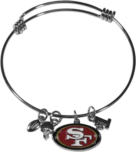 Vista 3 de Siskiyou Sports NFL womens Dangle Earrings and Charm Bangle Bracelet Set