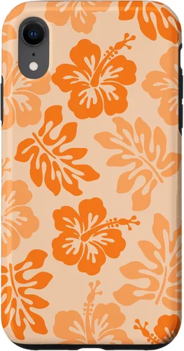 Vista 25 de Orange Hibiscus Y2K Tropical Floral Hawaiian Flowers Pattern Case for iPhone 17