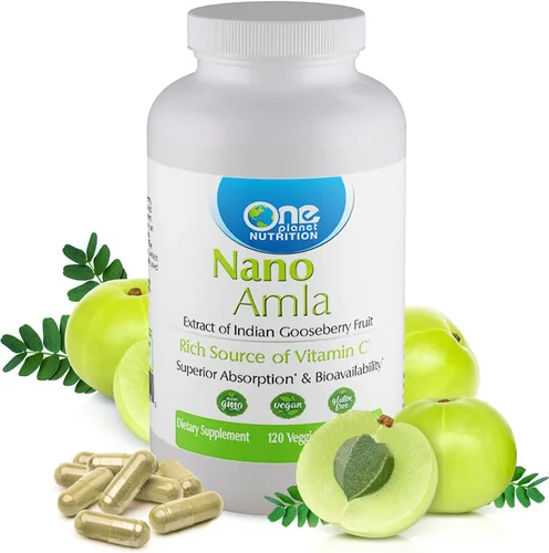 Vista 7 de One Planet Nutrition Nano Amla Polvo de 8 onzas (227 porciones), extracto de fruta Amla, alto en vitamina C para la producción de colágeno y apoyo