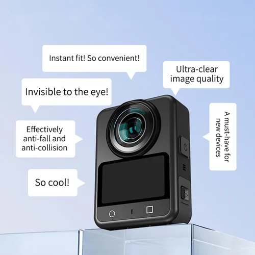 Vista 8 de Cubierta protectora de lente para cámara DJI Osmo 360, protector de lente a presión de PC duro compatible con DJI Osmo 360 Accesorios de cámara