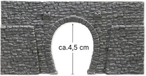 Vista 3 de Noch 34937 Portal Stone SNG TRK Kit de modelo de escala N gris