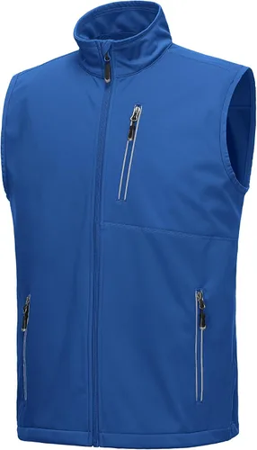 Vista 11 de 33,000ft Chaleco para hombre a prueba de viento y ligero para golf, ropa exterior con bolsillos, chaqueta sin mangas de softshell para correr Verde