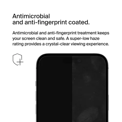 Vista 7 de Belkin ScreenForce UltraGlass 2 - Protector de pantalla para iPhone 15 Pro Max, resistente a los arañazos, vidrio probado con dureza 9H con diseño