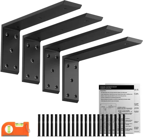 Vista 11 de Soportes de soporte de encimera de 20 pulgadas, paquete de 4, soportes Negro