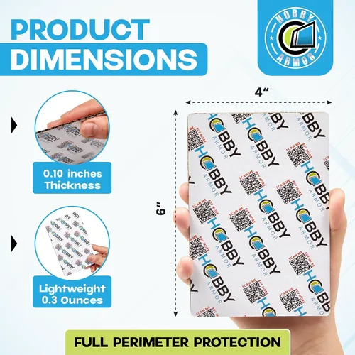 Vista 2 de Hobby Armor - Paquete de 100 protectores de envío de tarjetas coleccionables graduadas, 4 x 6 pulgadas con esquinas redondeadas, protector
