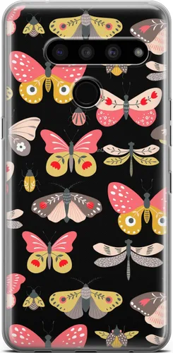 Vista 8 de Mertak Funda transparente para teléfono compatible con LG Stylo 6 5 4 K61 K51S K41S K30 K20 Q70 Q60 inspirador águila de silicona natural diseño