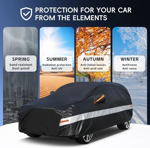 Vista 4 de Funda de coche SUV personalizada para Audi Q2 2016-2023, 100% impermeable, transpirable, para exteriores, protección contra el sol, la lluvia