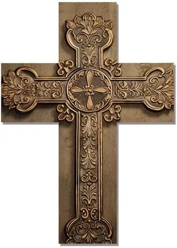 Vista 6 de Imahoocool Placa de madera para colgar en la pared, diseño rústico de madera con cruces, arte de pared para puerta delantera, hogar, cocina, granja