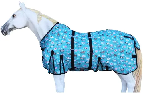Vista 14 de CHALLENGER 60" Caballo Malla Ligero Transpirable Verano Primavera Hoja Bellyband 73437