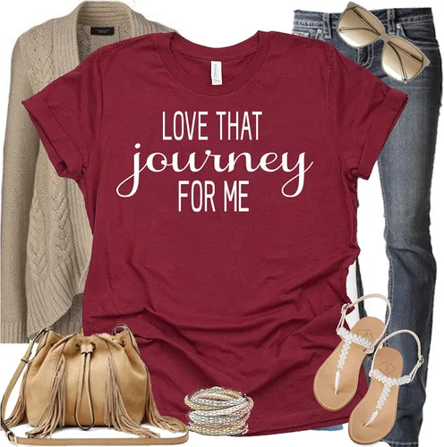 Vista 3 de Love That Journey for Me - Camiseta de manga corta con estampado de Moira Alexis Rose