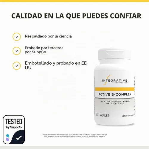 Vista 6 de Cápsulas Active-b Integrative Theraputics, 60 unidades, Amarillo, 1, 1