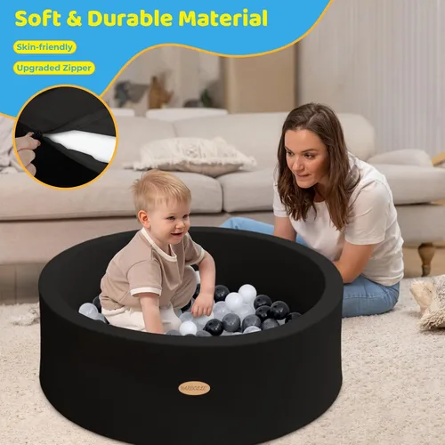 Vista 2 de HARBOLLE Pelotas redondas suaves de espuma viscoelástica de 35.4 pulgadas, no incluidas, corralito para interiores y exteriores, para bebés y niños
