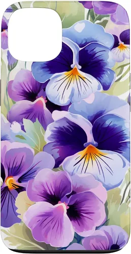 Vista 7 de Pansy Flower Pattern Floral Case for iPhone 17