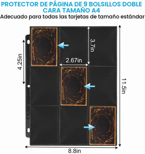 Vista 2 de Fundas para tarjetas de intercambio, 540 bolsillos mejorados