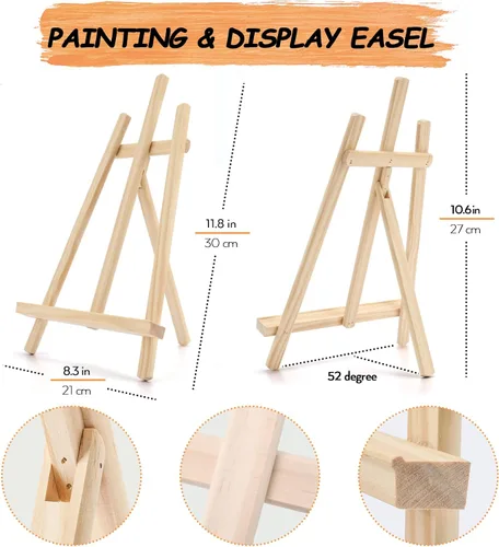 Vista 4 de Nicpro Juego de 60 piezas de pintura artística para niños, kit completo de suministros de pintura acrílica para niños y niñas con 24 pinturas