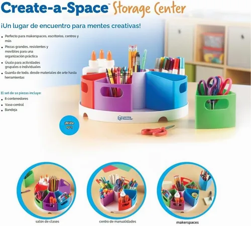 Vista 6 de Centro de almacenamiento "creador de espacio" Learning Resources, colores brillantes Multicolor