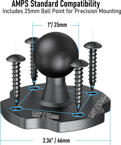 Vista 8 de Soporte de aluminio resistente para tableta, tablero de instrumentos para camión, vehículo, escritorio, pared, soporte ajustable de 360° para iPad