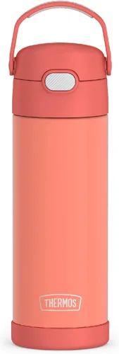Vista 25 de THERMOS FUNTAINER Botella aislada al vacío de acero inoxidable de 16 onzas con tapa ancha de canalón, MINECRAFT
