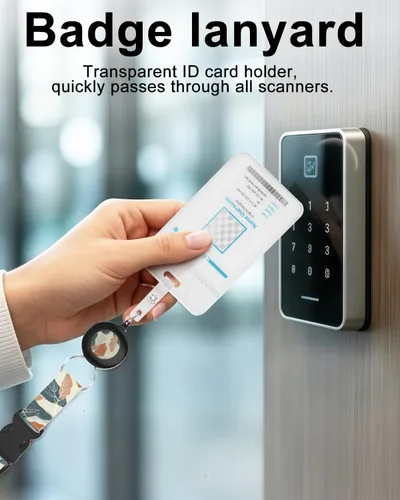 Vista 4 de Cordón de barco de crucero, con cordón de identificación ajustable con cierre desmontable, soporte impermeable para tarjetas de identificación