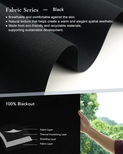 Vista 6 de Persianas inteligentes personalizadas de 110 pulgadas de ancho para ventanas grandes, persianas enrollables motorizadas 100% opacas compatibles
