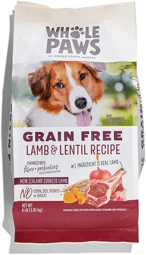 Vista 3 de Whole Paws, Alimento seco para perros sin granos, receta de pollo y garbanzo, mejorada con fibra y prebióticos, 4 libras (paquete de 2)