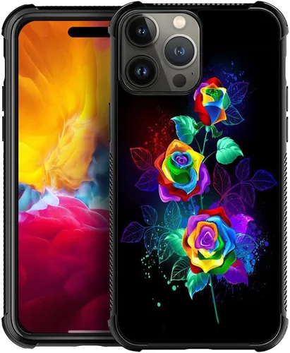 Vista 15 de Funda compatible con iPhone 15 Pro Max, 4 fundas de libélula en las cuatro esquinas con parachoques a prueba de golpes antideslizante funda