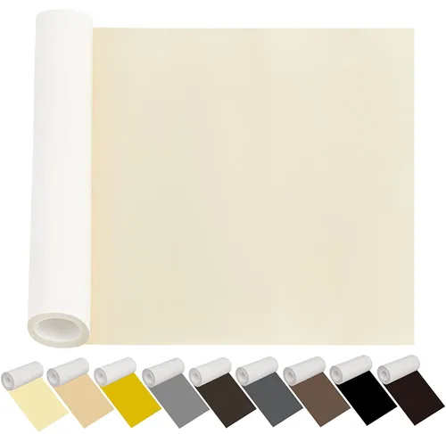 Vista 10 de Kit de parches de reparación de cuero para muebles de 12.6 x 60 pulgadas, cinta de cuero autoadhesiva duradera e impermeable beige, parche de cuero