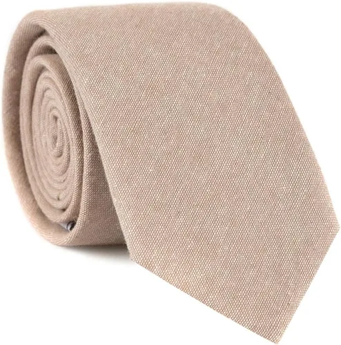 Vista 11 de JESLANG Corbata de algodón y lino de 2.56 pulgadas para hombre, perfecta para ocasiones formales e informales