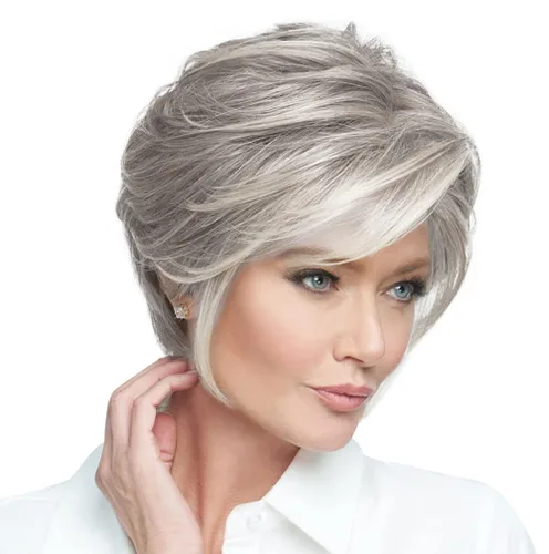 Vista 25 de Raquel Welch Go To Style - Peluca de pelo corto versátil y favorecedora de Hairuwear, gorra media, castaño iluminado por el sol RL10/12