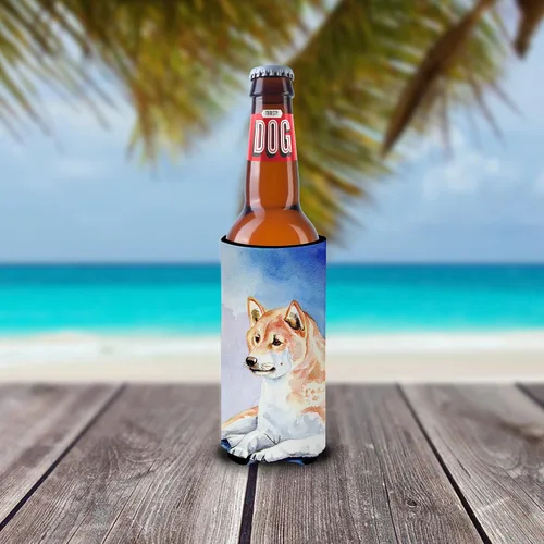 Vista 2 de Caroline's Treasures 7135MUK Shiba Inu Ultra Hugger para latas delgadas, funda enfriadora de latas, lavable a máquina, funda para bebidas, aislante