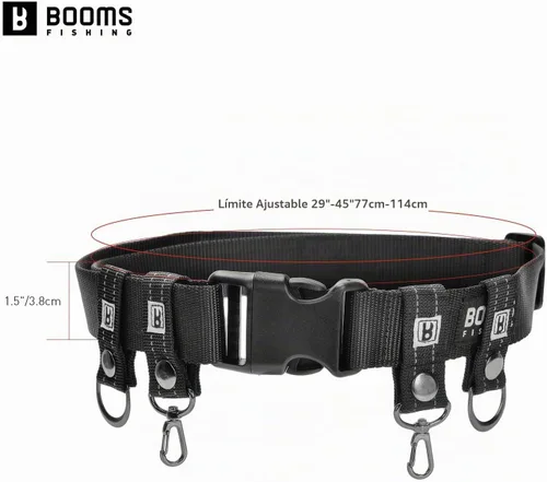 Vista 5 de Booms Fishing FB2 - Cinturón de pesca Wade para pesca, cinturón ajustable de nailon de 45 pulgadas de longitud máxima, cinturones Wade para lanzar