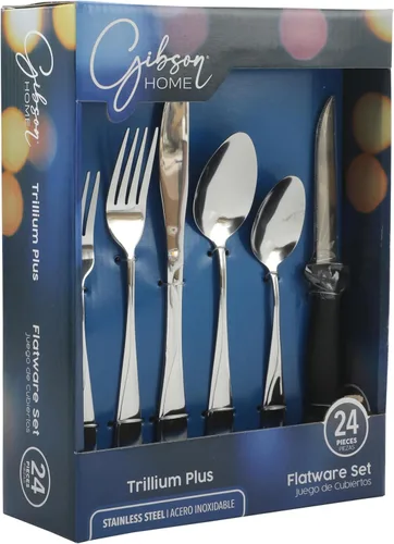 Vista 8 de Gibson Home Castleford - Juego de cubiertos de acero inoxidable, 20 piezas, para 4 personas, acabado pulido moderno