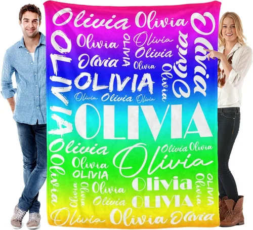 Vista 31 de Dr.TOUGH Mantas y mantas personalizadas con nombre, manta personalizada con nombre, manta personalizada para niños y adultos, manta de franela