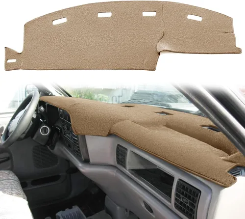 Vista 11 de Yiz Funda para Tablero Cubierta de Salpicadero Tapete de Ajuste Personalizado para Dodge Ram 1500 2002-2005, 2500/3500 2003-2005 (02-05 Beige) Y22