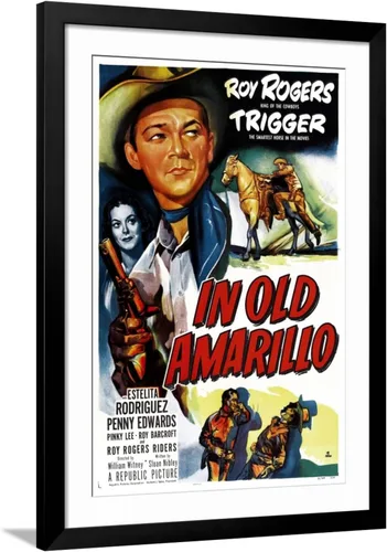 Vista 7 de ART Wall Art Print IN OLD AMARILLO, US poster, from left: Estelita Rodriguez, Roy Rogers, 1951 on White Frame, 16" x 22