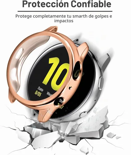 Vista 5 de Tobfit Funda compatible con Samsung Galaxy Watch Active 2, protector de pantalla de 1.575 pulgadas, TPU suave alrededor completo para Samsung Galaxy