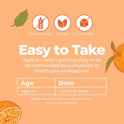 Vista 7 de MaryRuth's - Gomitas veganas Omega 3 para niños a partir de 2 meses Sin azúcar Suplemento Omega 3 con vitamina C, vitamina E, aceite de linaza