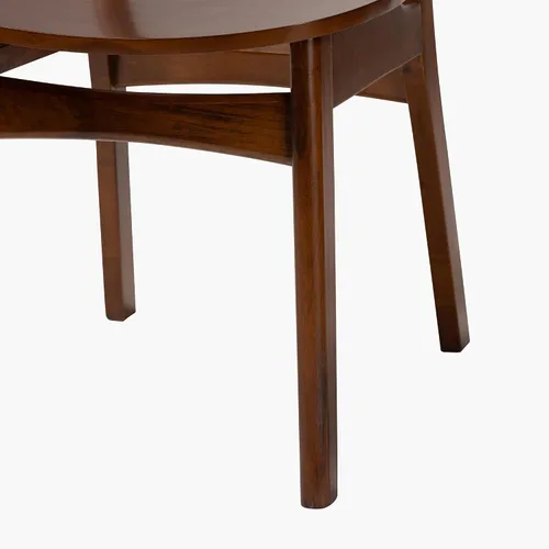 Vista 7 de Baxton Studio Hesper - Juego de 2 sillas de comedor, color marrón nogal/marrón claro