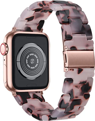 Vista 2 de Correas de resina compatibles con Apple Watch de 1.496 in 1.575 in 1.614 in 1.654 in 1.732 in 1.772 in 1.929 in, correa de resina ligera de repuesto