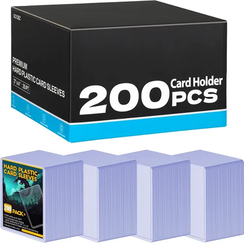 Vista 15 de Sooez 100 tarjetero de plástico duro para tarjetas de béisbol de 3 x 4