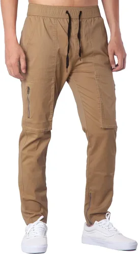 Vista 8 de ITALYMORN Cargo Joggers for Men Tapered Slim with Zipper Pockets