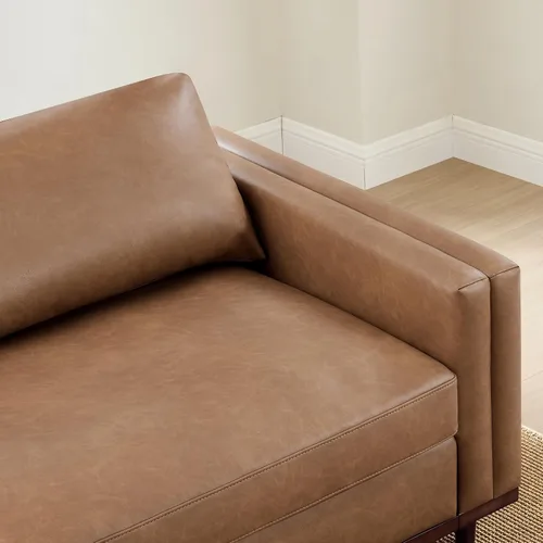 Vista 10 de CHITA 118" Sofá Modular Seccional Convertible de Lujo Super Grande en Forma de L, Sofá Moderno Relleno de Plumón Certificado FSC, Sofá de Nube