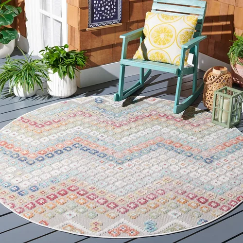 Vista 9 de SAFAVIEH Cabana Collection - Alfombra para pasillo, 2 pies 2 pulgadas x 9 pies, color azul óxido y marfil, diseño bohemio de cheurón, no desprende