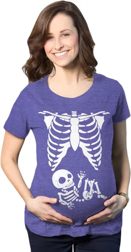 Vista 13 de Playera de disfraz para Halloween, diseño chistoso de esqueleto de bebé, para embarazadas, para madres. Bebé (varón)