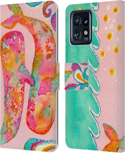 Vista 14 de Head Case Designs Officially Licensed Wyanne Quiet Creative Animals 2 Leather Book Wallet Case Cover Compatible with Motorola Moto Edge 40 Pro